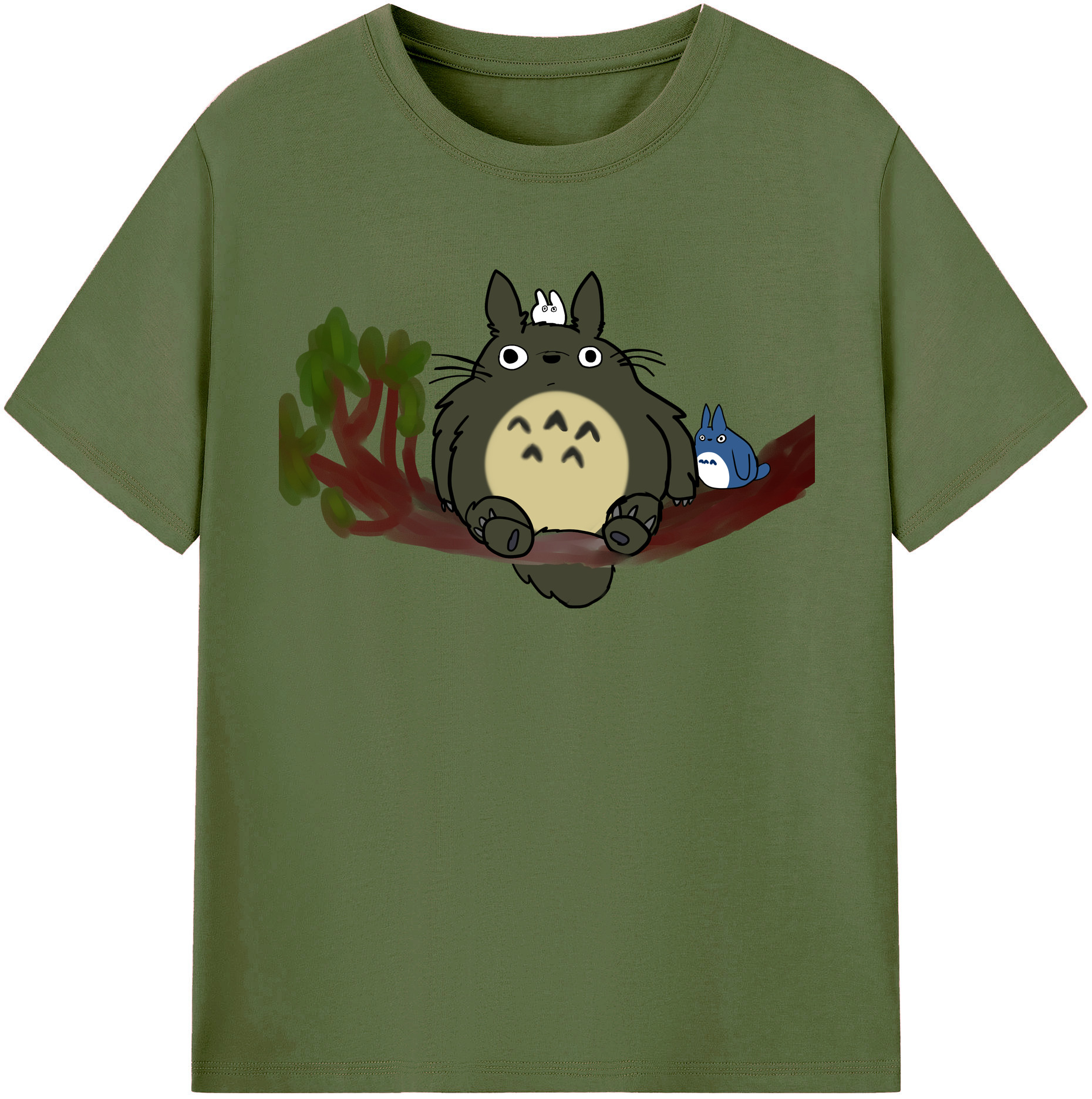（画像用） となりのトトロ 草壁メイ 草壁サツキ My Neighbor Totoro Satsuki Kusakabe Mei Kusakabe 綿100％半袖Tシャツ（フロントプリント）